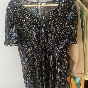 Cato Black and Yellow Speckled Dress